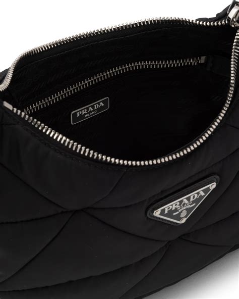 prada quilted nylon shoulder bag|padded nylon shoulder bag prada.